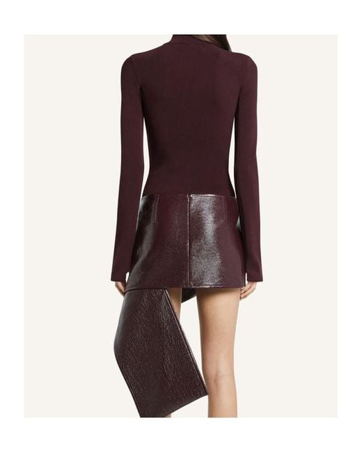 Courreges Purple Courrges Interlock Mockneck Jumper