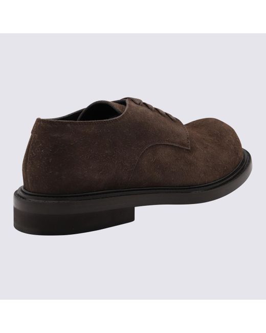 Moschino Brown Round Toe Loafers for men