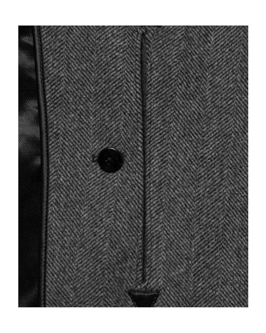 Tom Ford Gray Double Breasted Wool Herringbone Coat for men