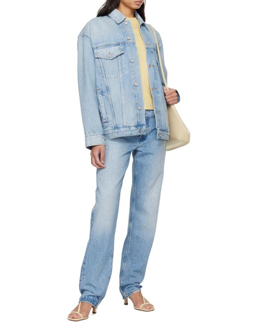 Agolde Blue Button-Up Denim Jacket
