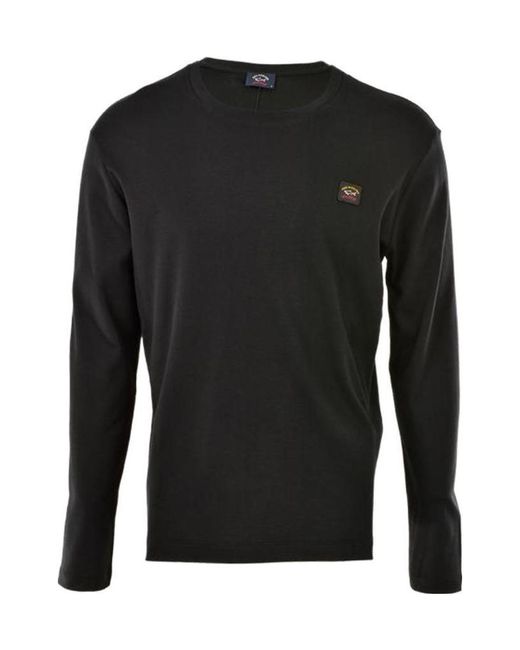 Paul & Shark Black Long Sleeved T-Shirt for men