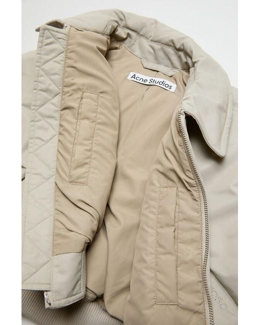 Acne White Bomber Jacket