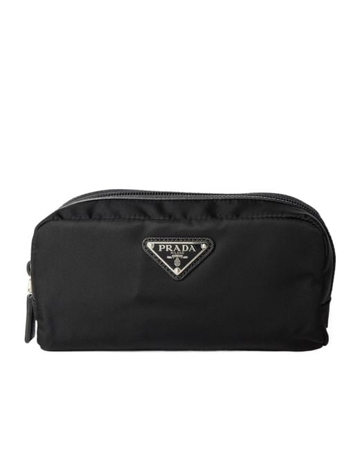 Prada Black Water-Resistant Wash Bag for men
