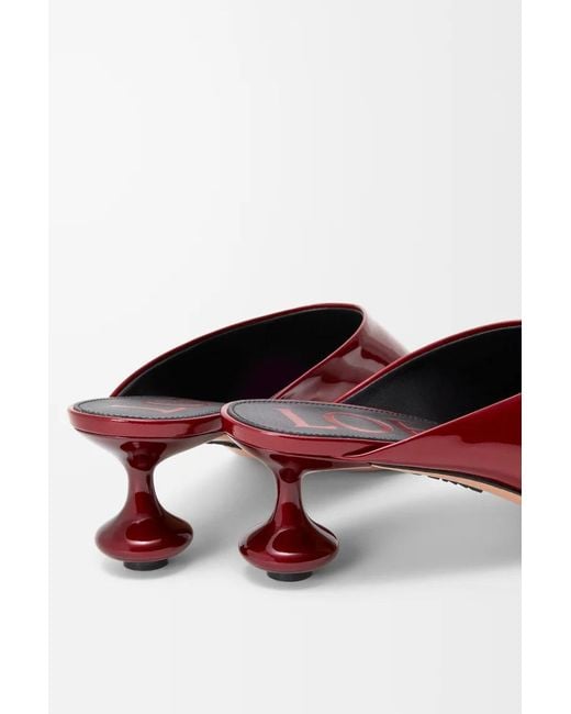 Loewe Red Toy Leather Mules