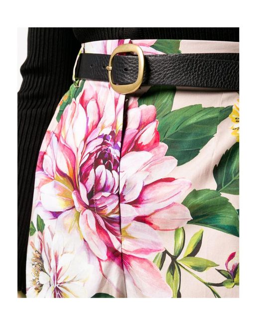 Dolce & Gabbana Multicolor Floral Print Shorts