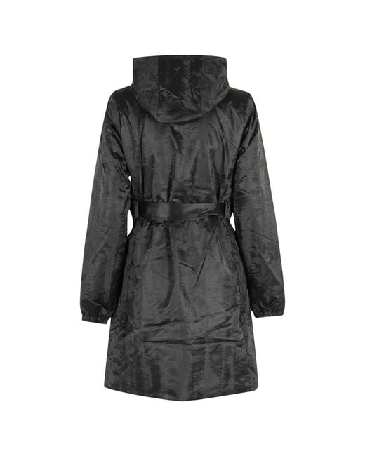 Rains Gray Lohja Long Insulated Curve Jacket