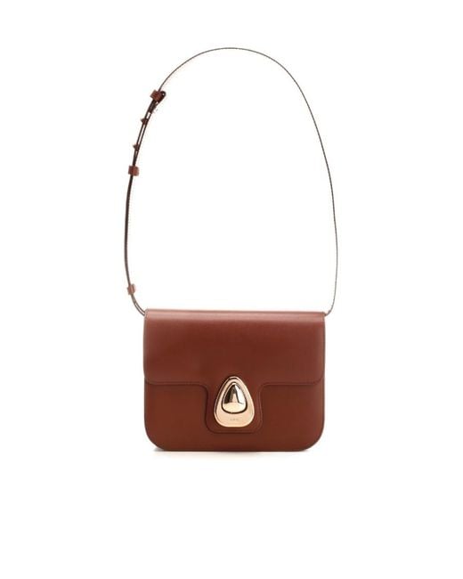 A.P.C. White Logo Engraved Astra Small Shoulder Bag