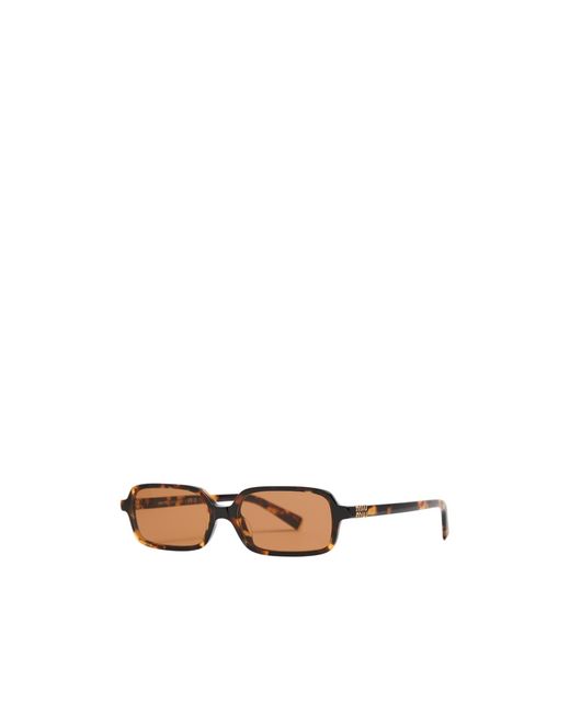 Miu Miu White Regard Rectangle-Frame Sunglasses