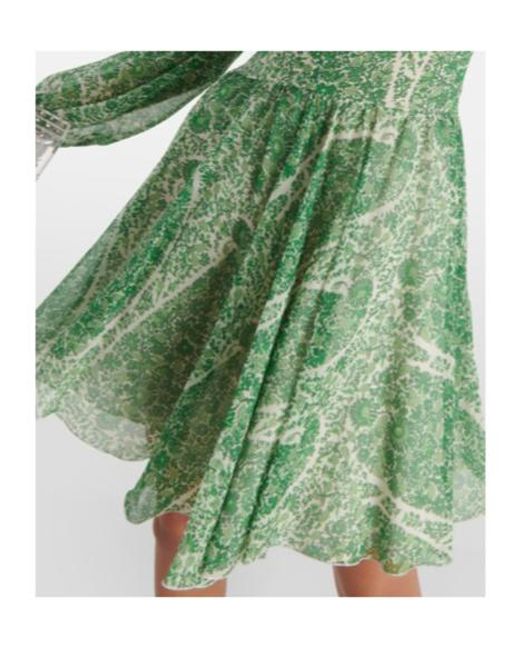 Giambattista Valli Green Printed Silk Georgette Minidress