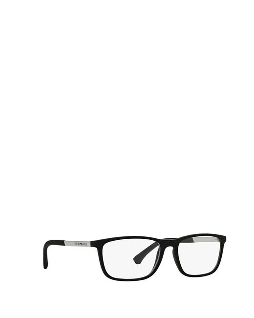 Emporio Armani White Square Frame Glasses for men