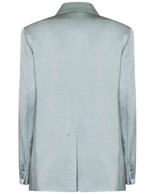 Max Mara Blue Studio Teiera Double-Breasted Blazer