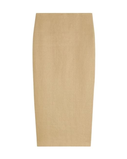 Max Mara Natural Veranda Back Slit Skirt