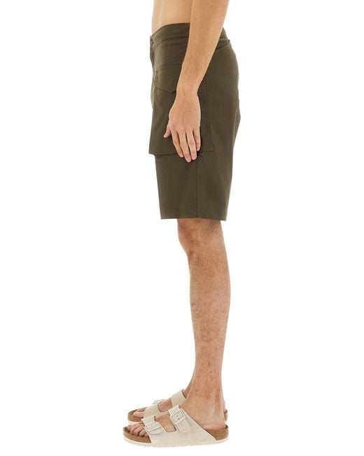 Aspesi Green Lou Bis Poplin Shorts for men
