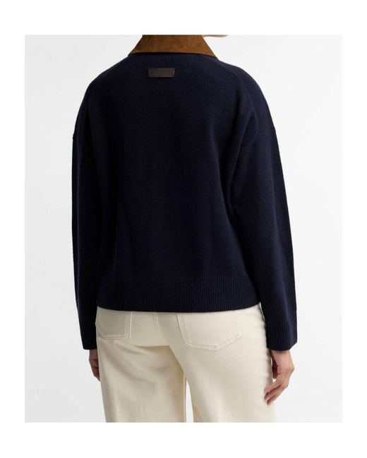 Barbour Blue Long-Sleeve Knit Top