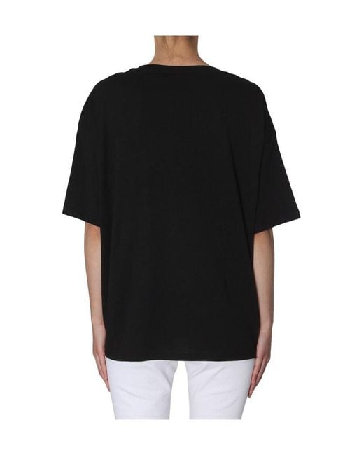 Versace Jeans Black T-Shirt With Round Neck And Short Sleeves