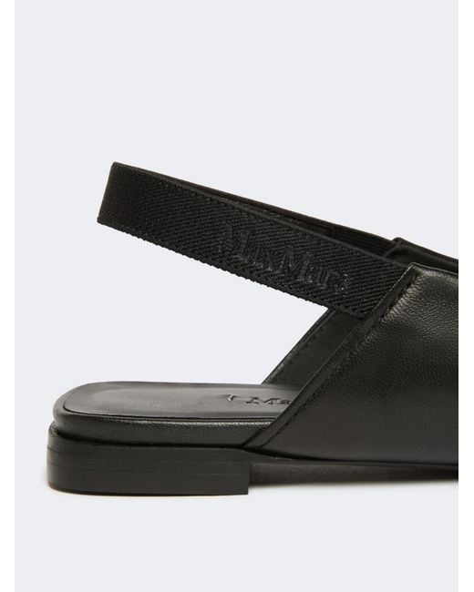 Max Mara Black Open-Toe Flat Sandals