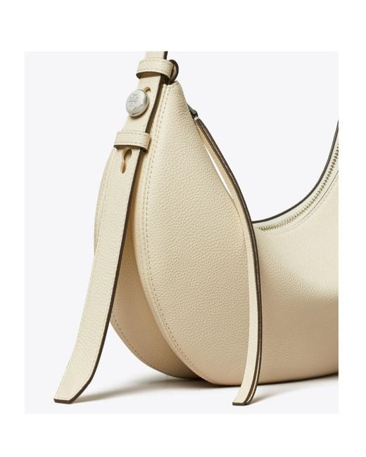 Tory Burch Natural Romy Half Moon Shoulder Bag