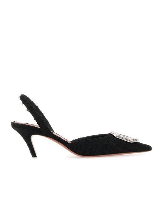 AMINA MUADDI Black Cusp High-Heeled Shoes
