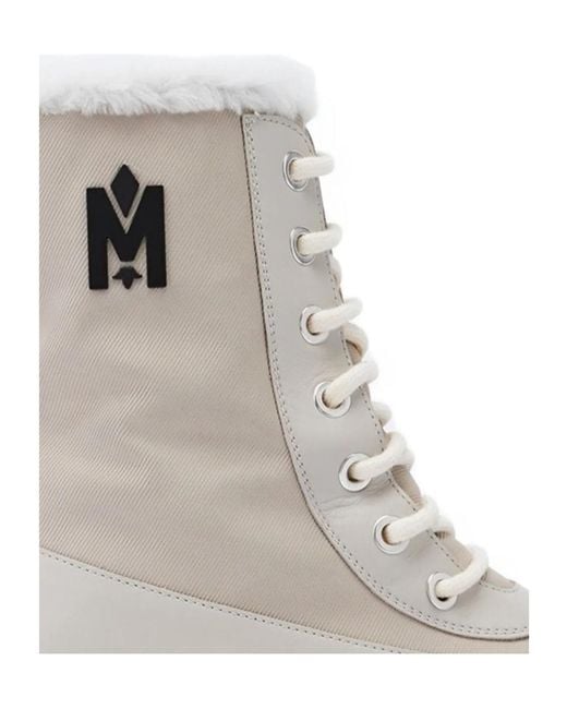 Mackage Gray Hero Logo-Embellishment Boots for men