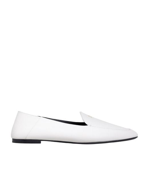 Céline White Aura Loafer