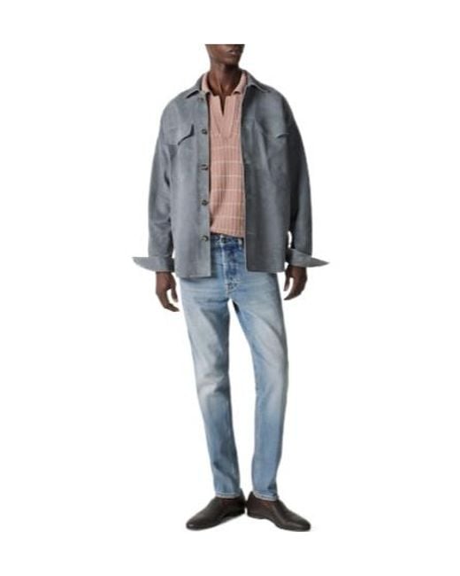 Lardini Gray Suede Shirt Jacket for men