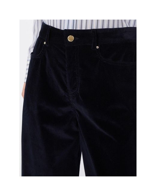 Max Mara Blue Studio Mstfragola Straight Leg Corduroy Trousers