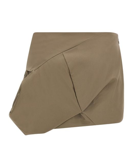 Entire studios Natural Structured Draped Mini Skirt