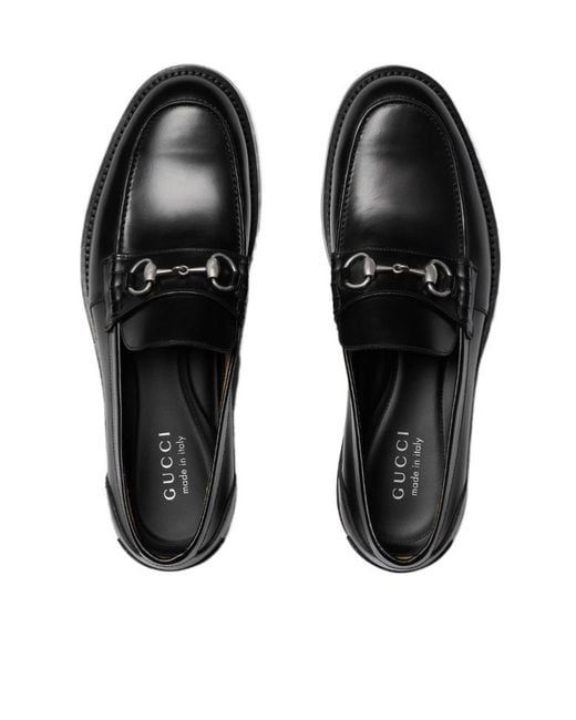 Gucci Black Elegant Low-Cut Loafer With Horsebit for men