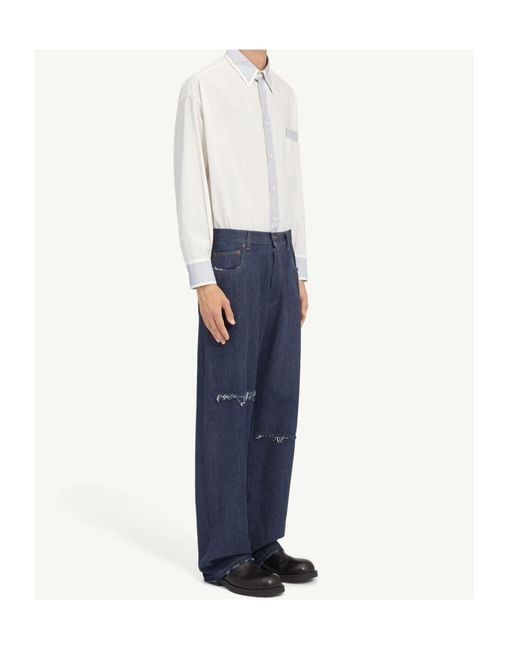 MM6 by Maison Margiela Blue Wide-Leg Jeans for men