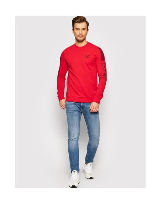 EA7 Red Logo Sweater for men