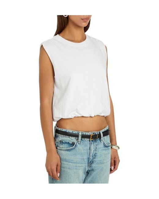 Rag & Bone White Bubble Cotton Top