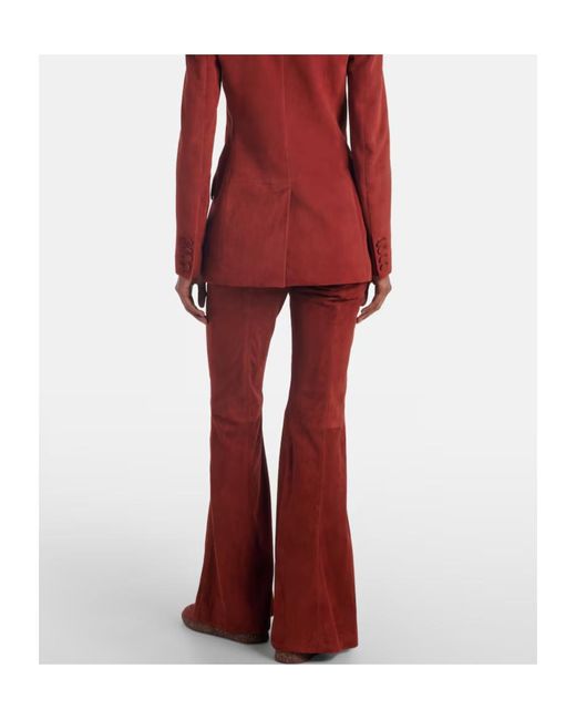 Gabriela Hearst Red Casual Trousers With Belt Loops