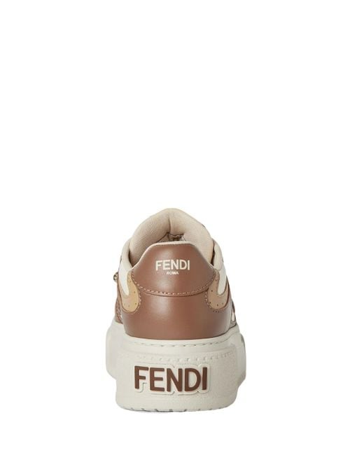 Fendi Multicolor Match Low-Top Platform Sneakers