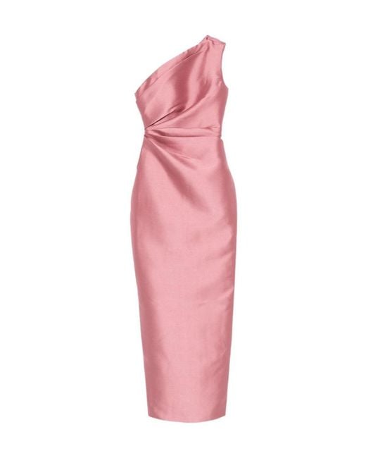 Solace London Pink Kira Midi Dress