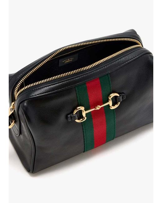 Gucci Black Horsebit Web Small Camera Bag