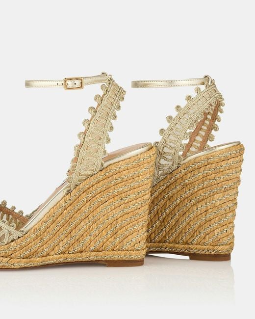 Aquazzura Metallic Rope Trim Wedges