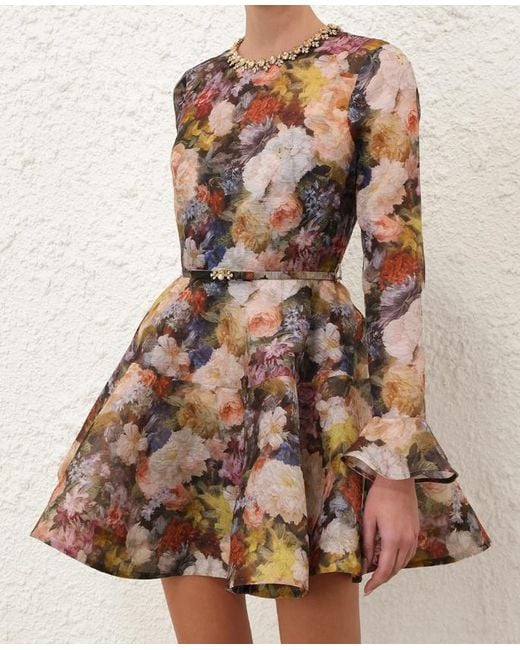 Zimmermann Brown Alchemy Long Sleeved Dress