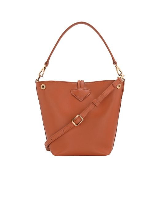 Longchamp White Le Roseau Xs Bucket Bag