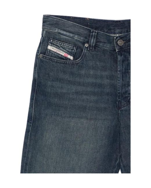 DIESEL Blue Five-Pocket Denim Shorts for men