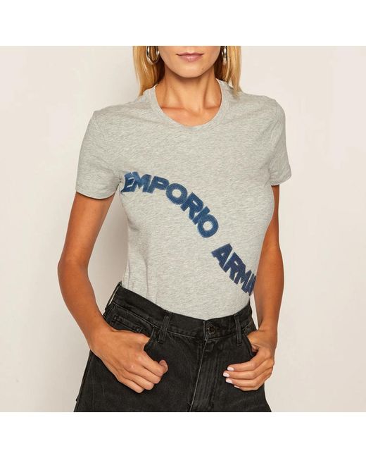 Emporio Armani Blue Logo Details T-Shirt