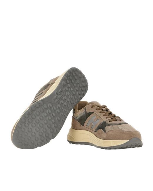 Hogan Brown Hyperlight Lace-Up Sneakers for men