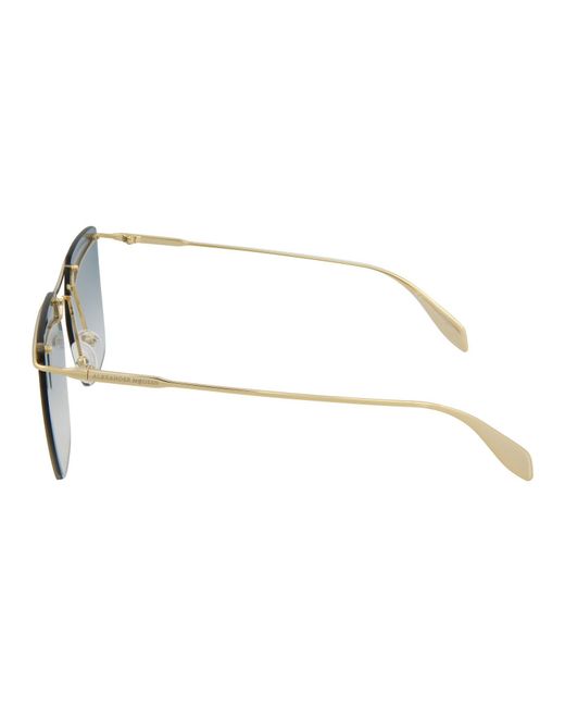 McQueen Blue Logo Sunglasses