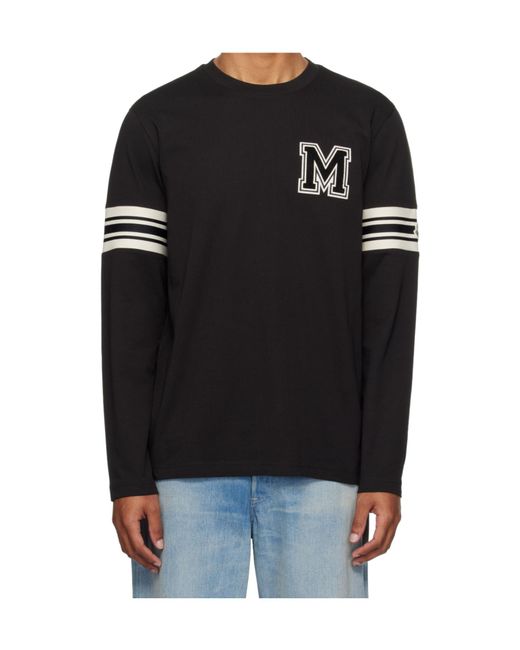 Moncler Black M-Embroidered T-Shirt for men