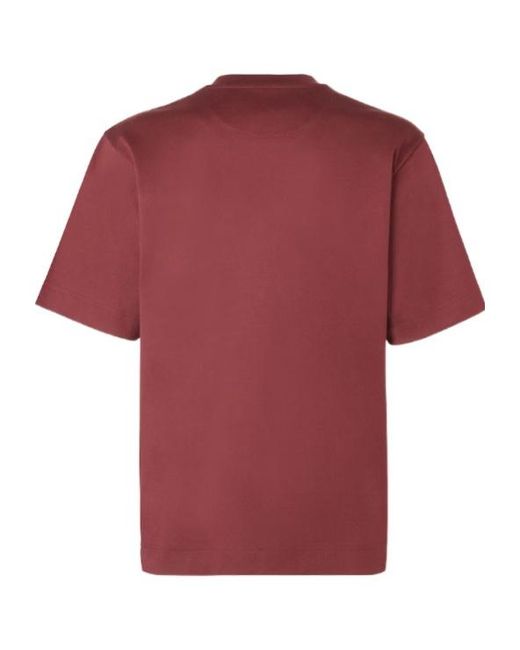 Fendi Red Reguther-Fit T-Shirt With Crethestanesedew Neck for men