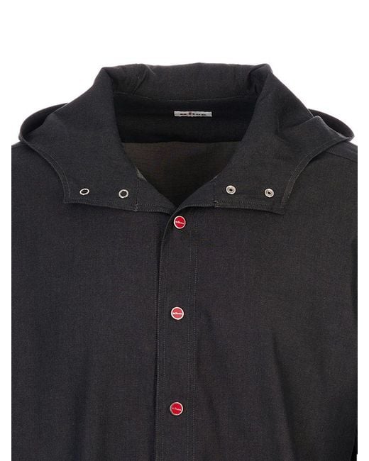 Kiton Black Hooded Jacket for men
