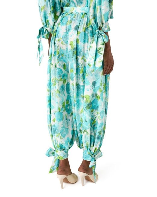 Chloé Blue Wide Printed Pants