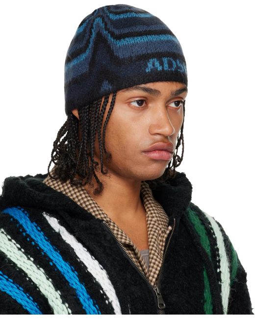 ANDERSSON BELL Blue Painted Wool Hat for men