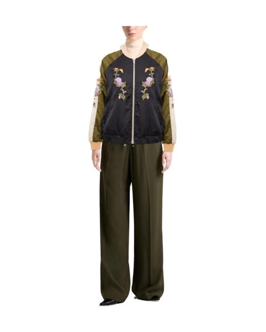 DIESEL Black Multi-Color Loose-Fitting Baseball Jacket