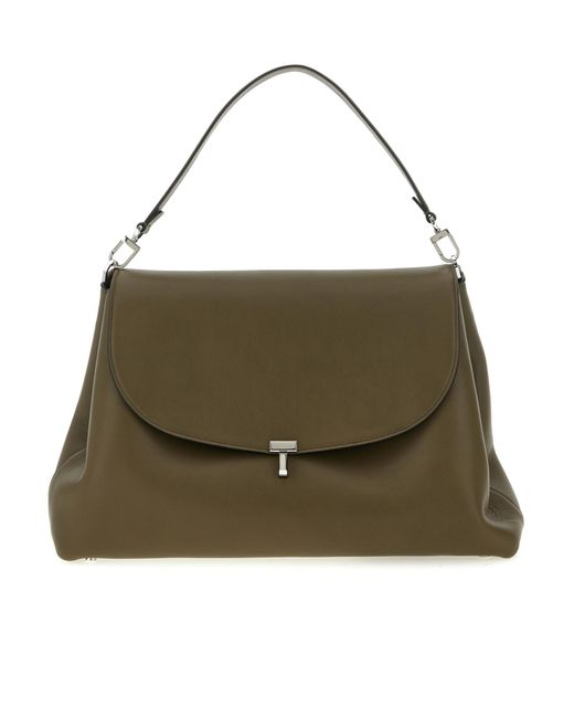 Totême  Natural Flap Leather Shoulder Bag