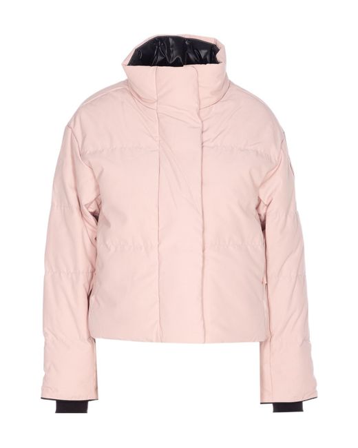 Canada Goose Pink Grandview Cropped Quilted Arctic-Tech Jacket